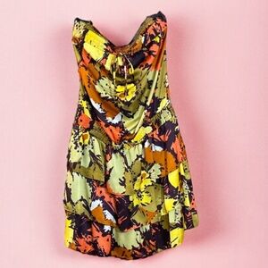 3/$15 Outback Red Strapless Mini Ruffle Dress